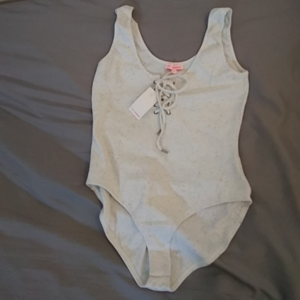 White Confetti Polka Dot BodySuit